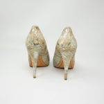 Joan & David  Dafelicita Genuine leather Metallic Snake Python Embossed High Heel Photo 2