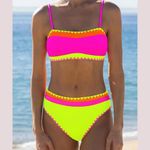 NWT Sexybody Neon Color Block Bandeau Strapless Bikini Photo 1