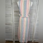 Indigo Rein Striped Sleeveless Linen Maxi Dress with Button Details-Small Photo 2