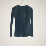 Stateside  Womens Sz M Twist Front Striped Round Neck Long Sleeve T-Shirt Top USA Photo 1