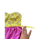 Style Rack Womens Maxi Strapless Dress Floral Semi Sheer Yellow Purple Fairy Sz XS Photo 8