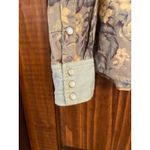 Love The Label floral chambray button down shirt large Blue Photo 2