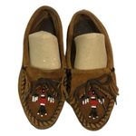 Minnetonka Moccasins Thunderbird Boat Moc Brown beaded size 8.5 Photo 2
