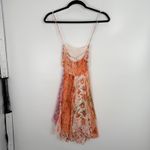 Raga  Women's Smocked Floral Print Spaghetti Sheer Overlay Mini Dress Size Medium Photo 9