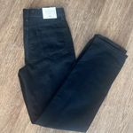 ZARA NWT  Mid Rise Relaxed Fit Straight Leg Indigo Black Jeans size 2 US Photo 2