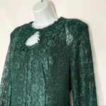 Vintage Green Lace Skater Dress Keyhole Long Photo 7