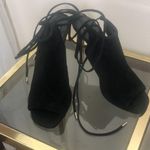 Steve Madden women’ black Sophie tie around open toed heels Photo 2