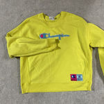 Champion Women's Neon Yellow  Long‎ Sleeve Sweatshirt  XL Reverse Weave Photo 0