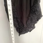 Free People NEW  HAH Noir Black Back Off Floral Lace Lingerie Cheeky Bodysuit S Photo 3