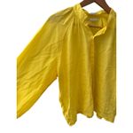 MOTHER Denim The Sunburst Voile Top in Primrose Yellow Button Front Size Small‎ Photo 6
