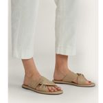 Everlane  The Day Twist Sandals in Warm Khaki 8 New Womens Slides Photo 9