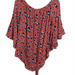 143 Story  By Line Up Orange Leopard Off The Shoulder Tie Top Size XL Photo 3