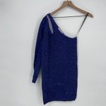 BCBG Generation Royal Blue One Shoulder Textured Mini Dress M L Size undefined Photo 1