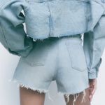ZARA  Cut-out Denim Shorts Photo 1