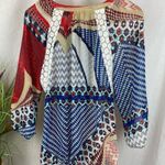 Anthropologie Multi Print Boho Peasant 3/4 Length Sleeve Top By Fig & Flower L Photo 1