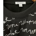 We Wore What Black & White Logo Scribbled Oversized Cropped Sweatshirt Size XS Photo 4