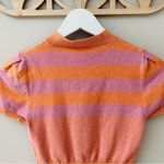 Free People Striped Crop Top Orange/Pink Sz XS Photo 5