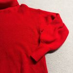 Urban Outfitters Red Ribbed Knit Chunky Turtleneck Sweater Bubble Sleeves Small Photo 1