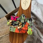 Jessica Simpson  Resima Green floral tropical studded platform clogs sandals Photo 2