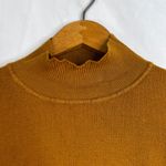 Liv Milano Studded Puff Sleeve Gold Dressy Sweater Mock Neck Size Medium Photo 2