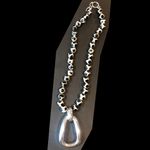 SIMON SEBBAG Tortoise Shell Agate Necklace with Sterling Silver Modern Pendant Black Photo 8