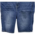 LuLaRoe Bermuda Shorts Medium Wash Denim Tummy Control Size 28 Classic Modest Photo 2