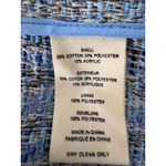 L'Agence Women's Chambray Blue Tweed Double Breasted Blazer Jacket Photo 11