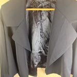 FORE Womens Feather Cuffed Cropped Blazer Black Size Large Grunge Maximalist Photo 4