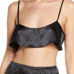 SKIMS NWOT Onyx Black Shine Satin Crop Camisole Photo 0