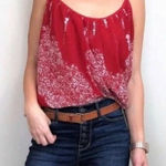 CAbi ‎ Red Heart of Township Cami Tank Top - XS EUC Photo 0