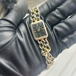 Pierre Nicol Vintage Gold and Black Chain Link Watch Unisex Photo 5