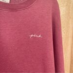 PINK - Victoria's Secret Vs Victorias Secret Pink Varsity Crew Sweater Jacket Top Pink Thrill Acid Wash M Photo 4