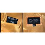 wilson's leather  Duster Caramel Tan Trench Eyelet 70s Pearl Snaps Coat Photo 7