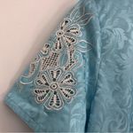 80’s Home Made Light Blue Embroidered House Dress Size M Photo 3