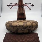 Coach  Adrianne Matte Bordeaux Prescription Glasses Frames, Case, & CleaningCloth Photo 0