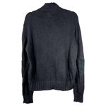 Style & Co . Leather and Knit Patchwork Sweater Jacket Black Women's Size Medium Photo 1