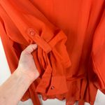 Cato NWT  Sheer Lace Button Down Blouse‎ Size 26/28W Pintuck Tie Waist Boho Fall Photo 4