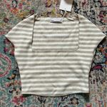 ZARA  Striped Square Neck Top Photo 0