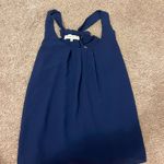 Pants Store Elegant Navy Sleeveless Blouse With Bow on back Blue Size M Photo 0