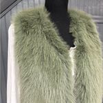 Molly Bracken Sage Green Faux Fur Vest, Size Medium, Soft Fuzzy Winter Vest Photo 9