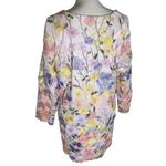 Boston Proper Pastel Embroidered Mesh Three Quarter Sleeve Hip Length Duster XL Photo 4