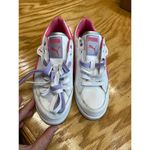 Puma Ikaz Lo Sneaker Women's 6.5 White Purple Leather Lace Up Running Shoes S11 Photo 1