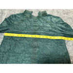 Cable & Gauge  Emerald Green Lace Women's Mock Neck Blouse S/P Photo 4