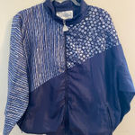 Vintage VTG 1990s Womens Wilson Blue White Stars Stripes Windbreaker Size Large Photo 0