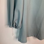 Modcloth  Seafoam Ocean Vibe Green Mint V-neck Crepe Blouse W-517 Sz M Photo 1