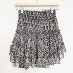 MISA Los Angeles Willa Ruffle Chiffon Pull On Mini Skirt Ditzy Floral Edgy XS Photo 8