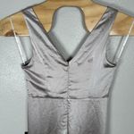 Lulus NEW  Perfect Refinement Silver Gray Satin Maxi Dress Formal Gown Size Large Photo 4