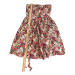 Papaya  Strapless Floral Fit & Flare Smocked Back Boho Cottagecore  Medium Lined Photo 2