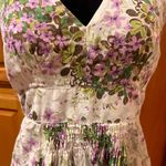 Anna Sui Anthropologie x Hidden Grove Floral Silk Ruched Halter Dress Size 8 Photo 3