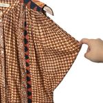 Doen Goa Jumpsuit Women’s Size Medium Clay Block Print Cotton 70s Boho Missing B Orange Photo 7